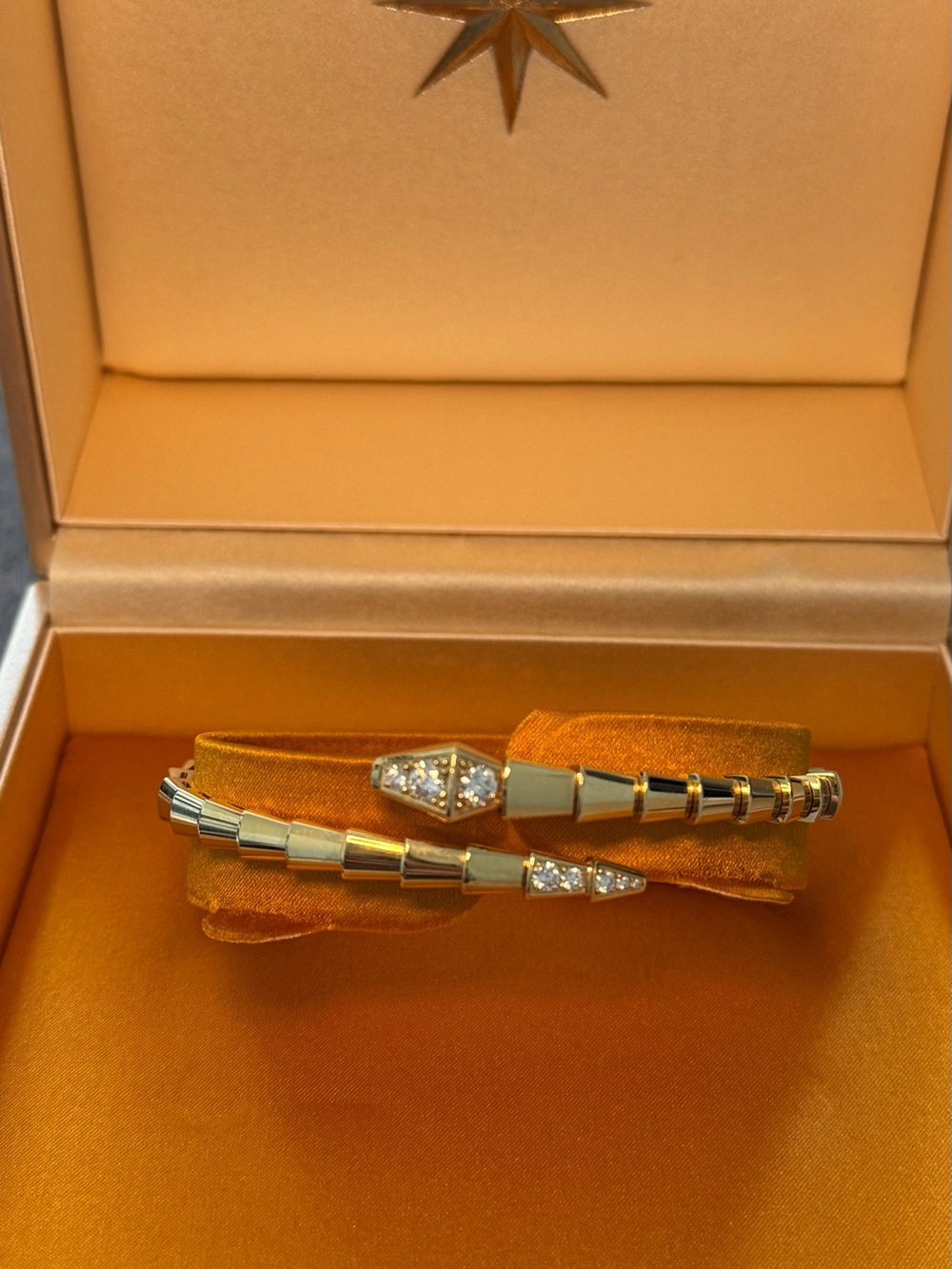 Bulgari Gold Snake Wrap Bracelet with Crystal Heads - Picture 4 of 12